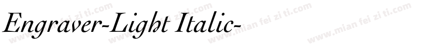 Engraver-Light Italic字体转换